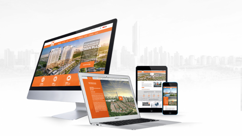 Dịch vụ thiết kế website 4 website